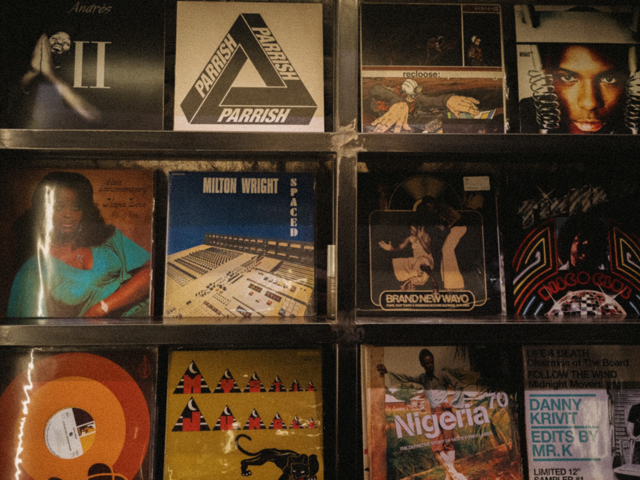 Inside Kosme’s vinyl collection.